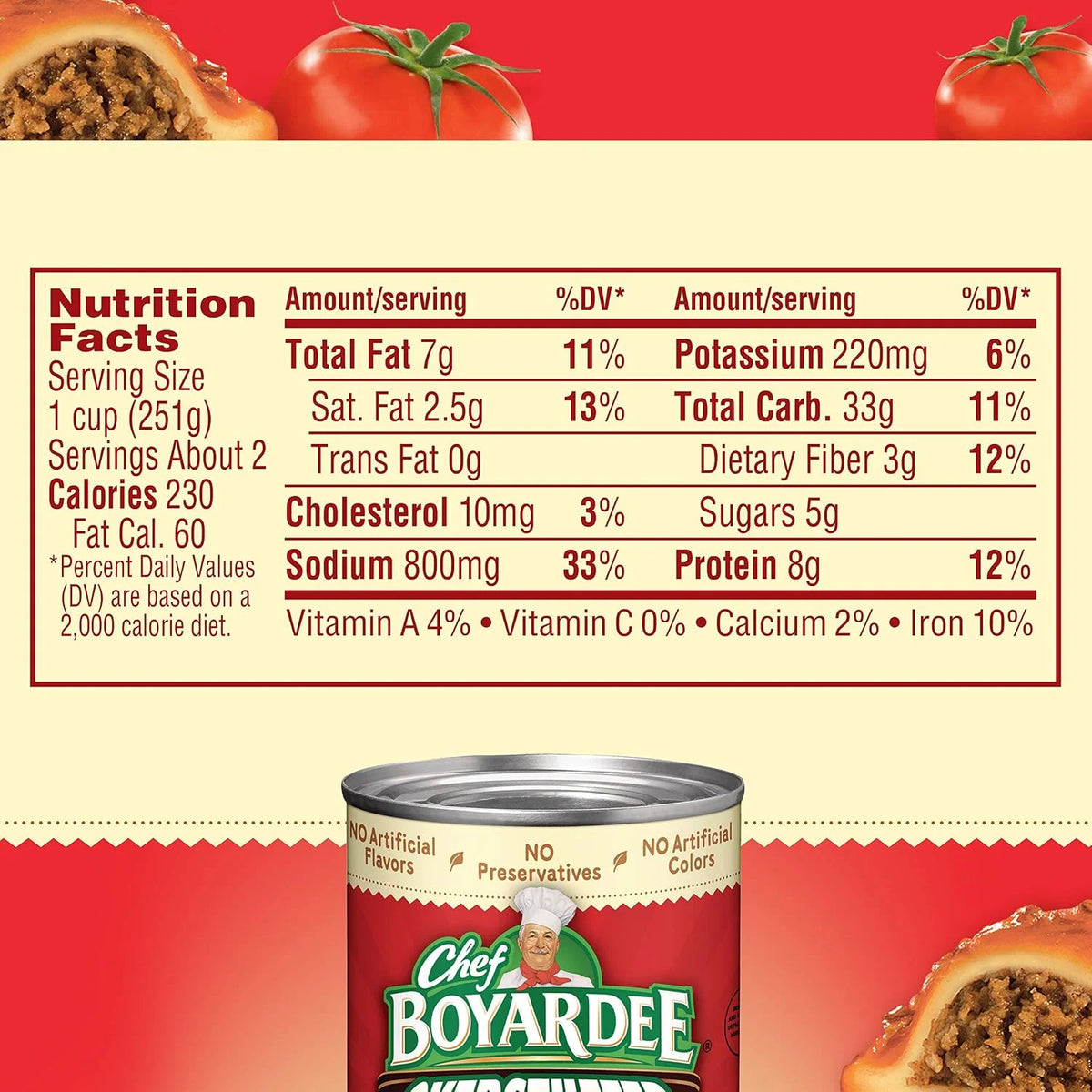 Chef Boyardee Overstuffed Beef Ravioli, 15 Oz Can (Pack of 6)