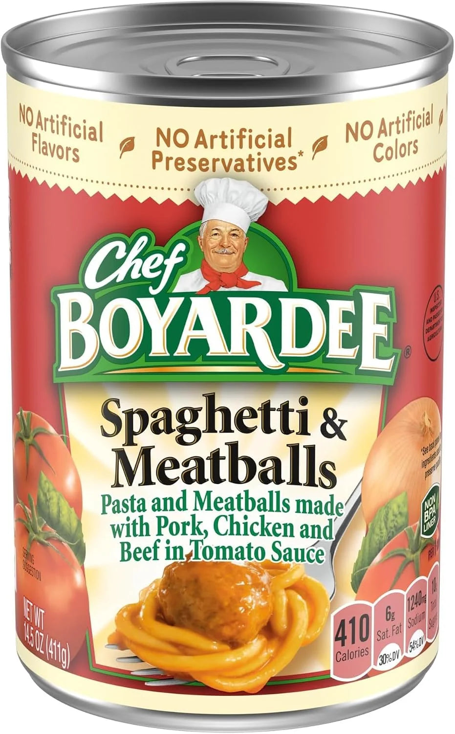 Chef Boyardee Spaghetti and Meatballs, 14.5 oz (Pack of 6)